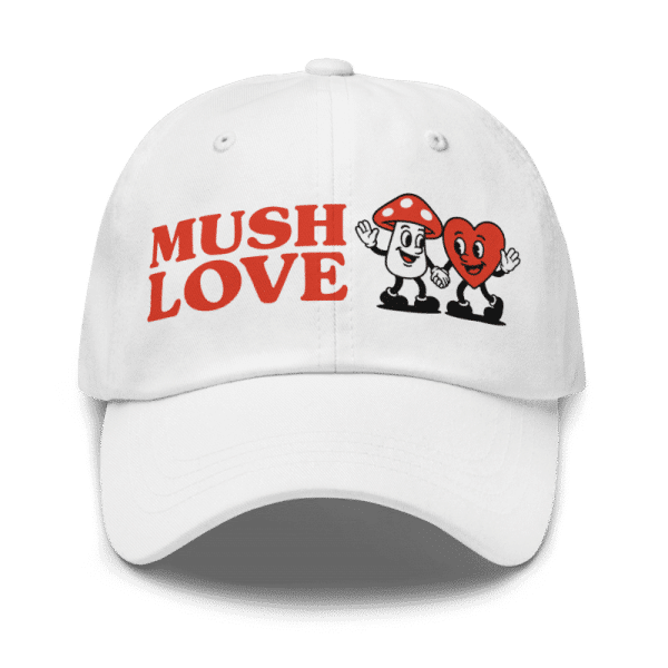 Mush Love - Unstructured Classic Dad Cap White
